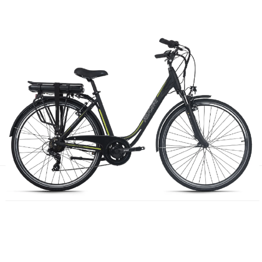 Pedelec E-Bike Cityfahrrad 28'' Adore Versailles schwarz-grün Adore 112E.